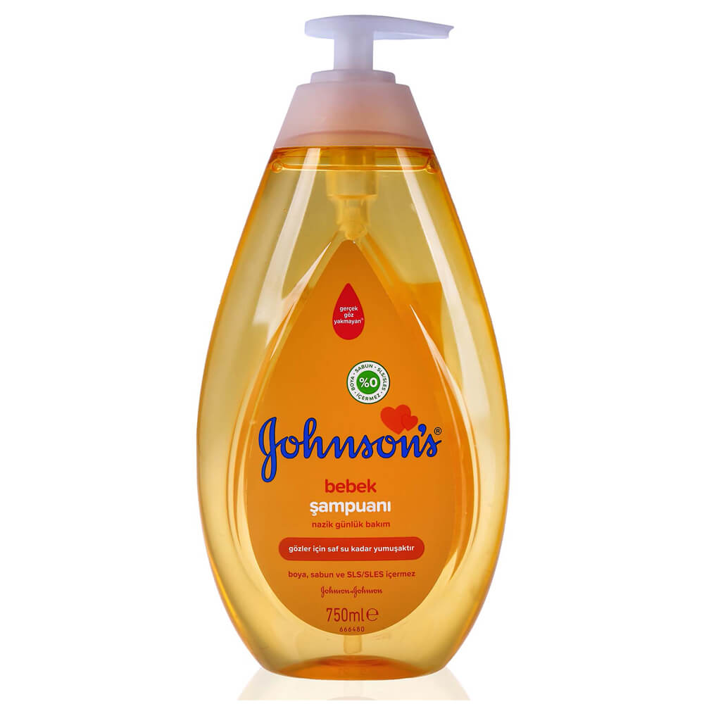 شامپو بچه زرد جانسون Johnson’s بدون سوزش چشم اصل وارداتی ترکیه حجم ۷۵۰ میل
